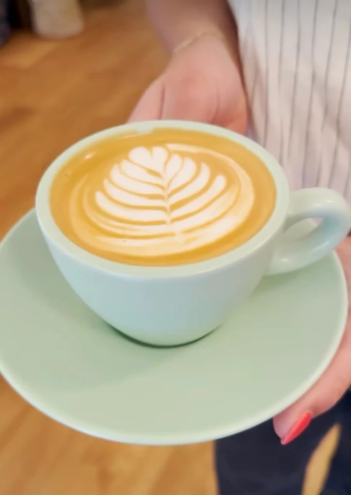 A latte, just poured